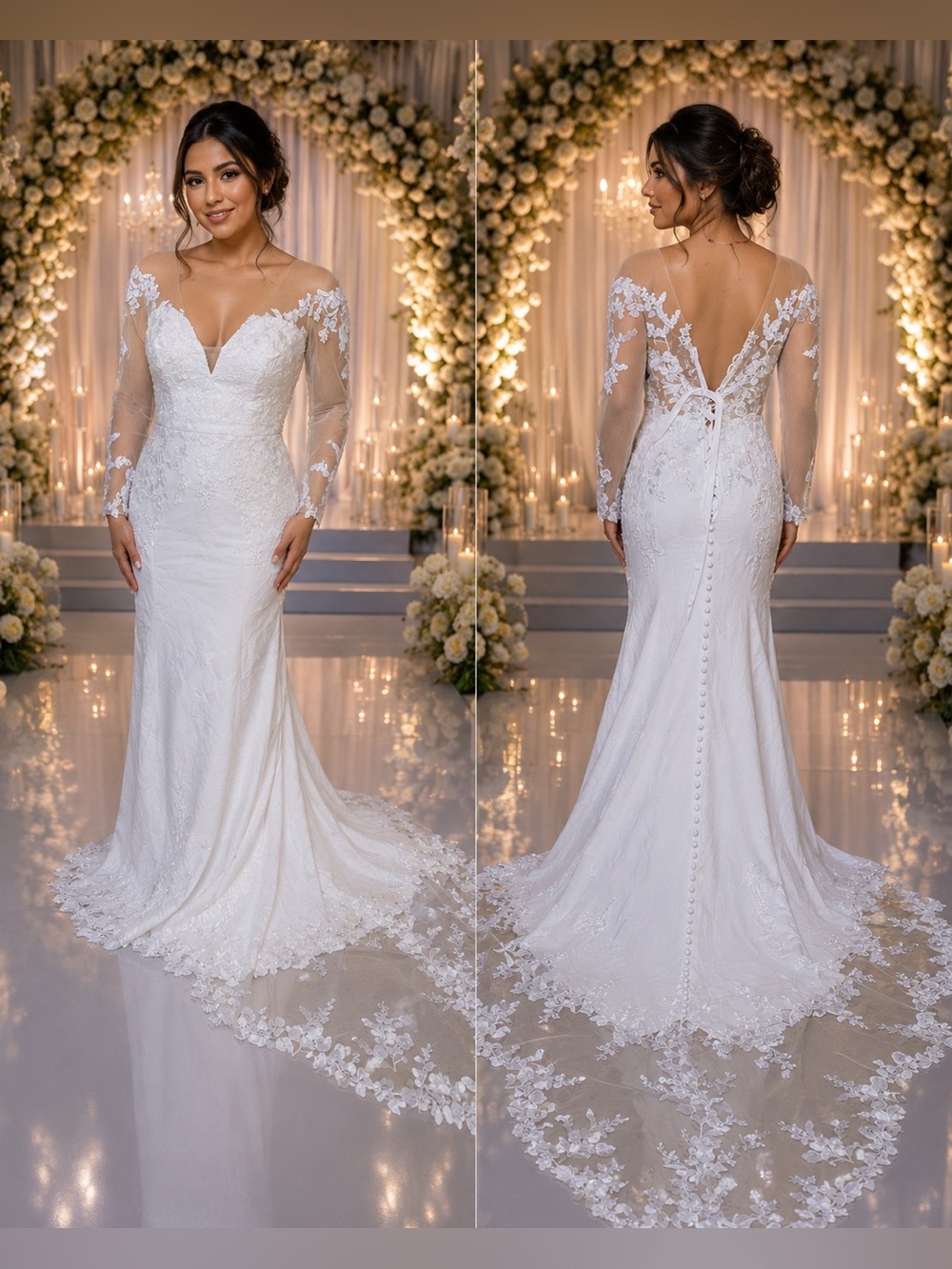 Unique wedding dress long sleeve 14